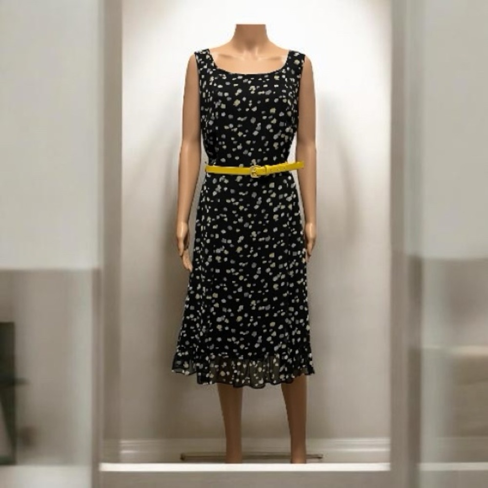 Sandra Darren Polka Dots Midi Dress
